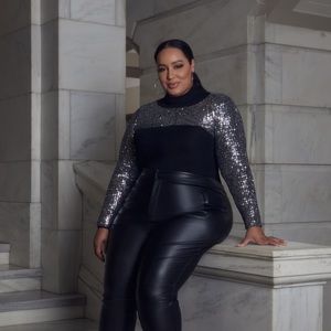 Eloquii Sequin Crop Top